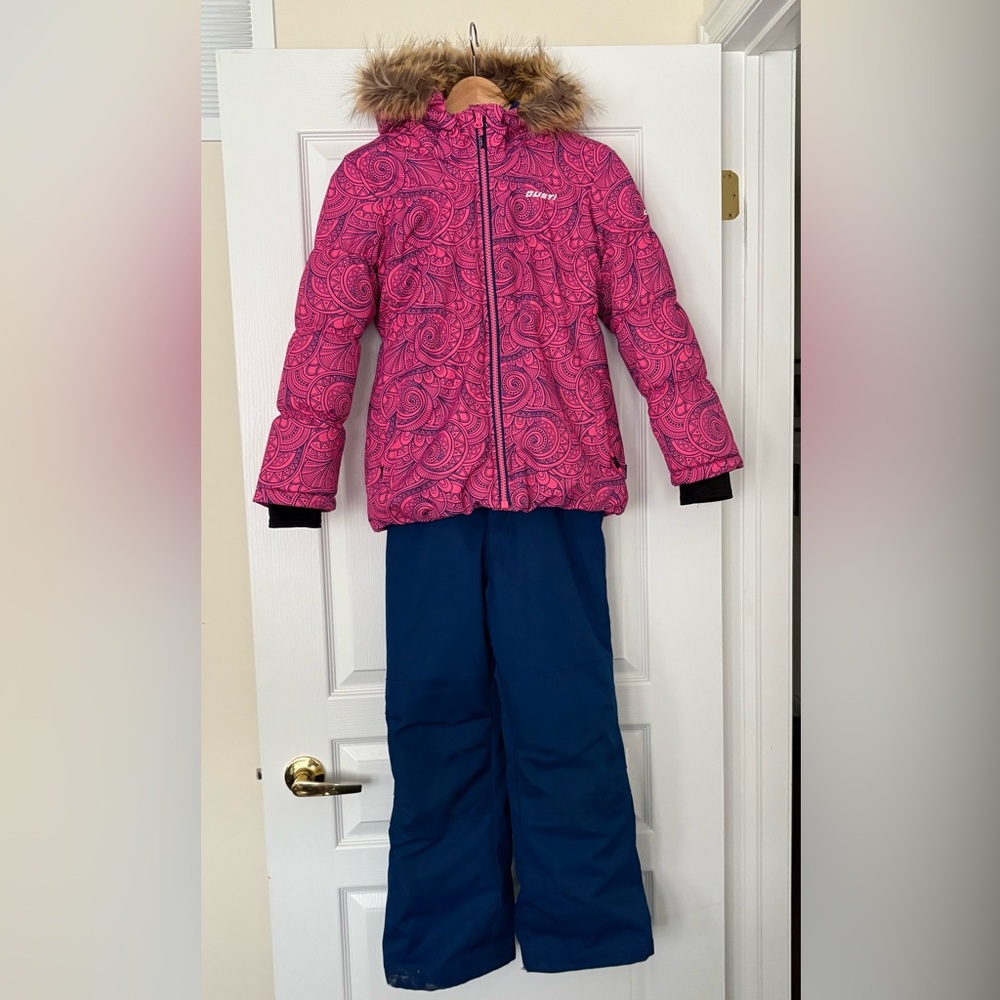 GUSTI (Designed in 🇨🇦) Pink & Blue Puffer Snowsuit with jacket and overalls
